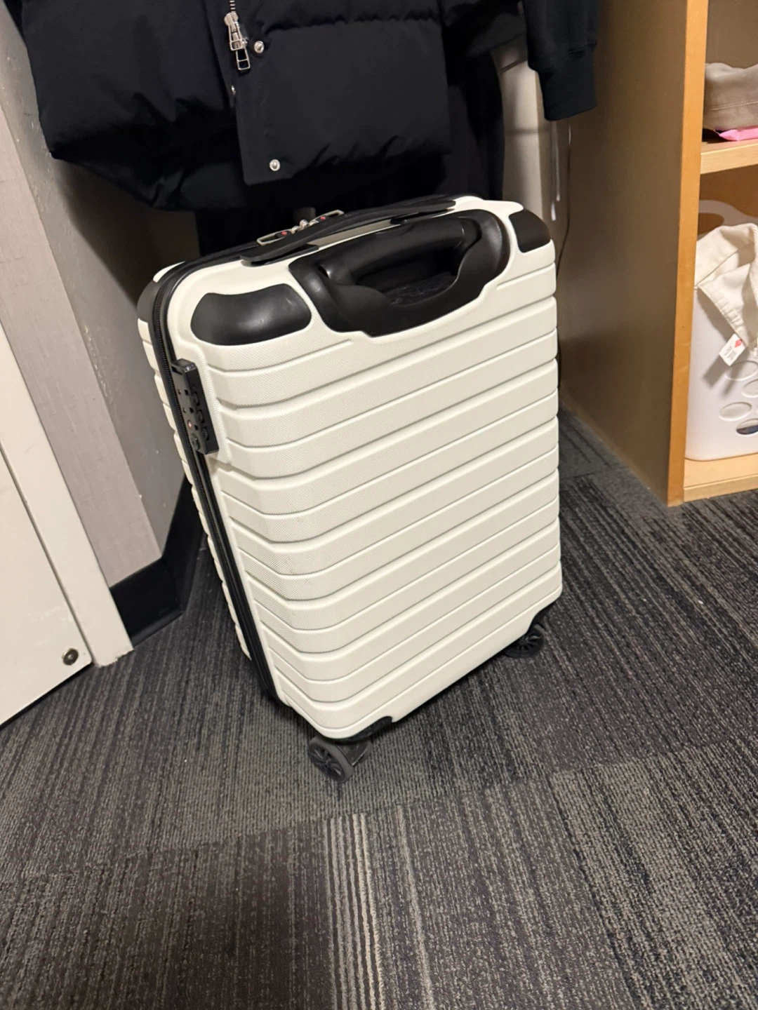 White Samsonite Carry-On Suitcase - photo 2