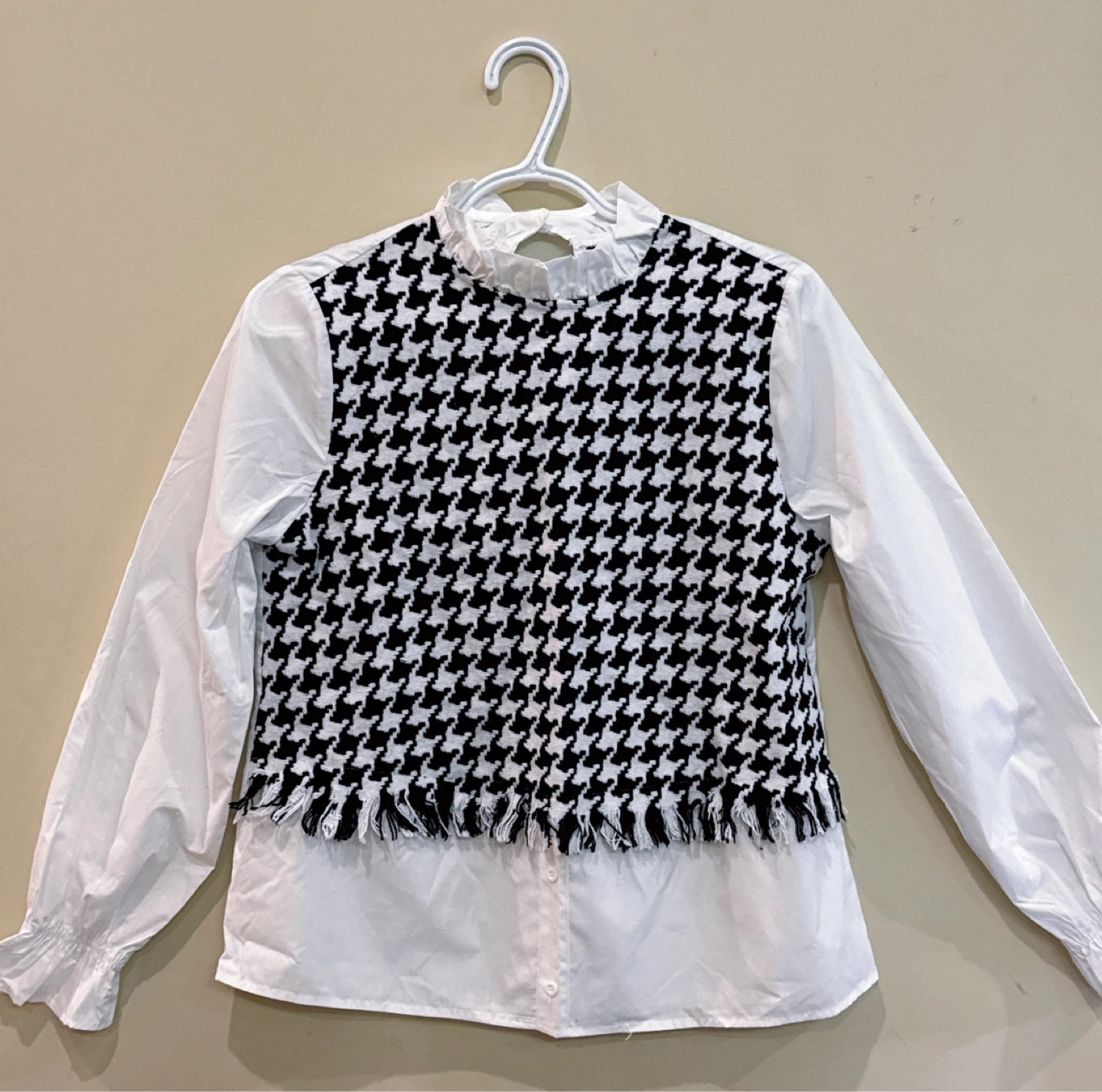 Houndstooth Vest & White Shirt Combo
