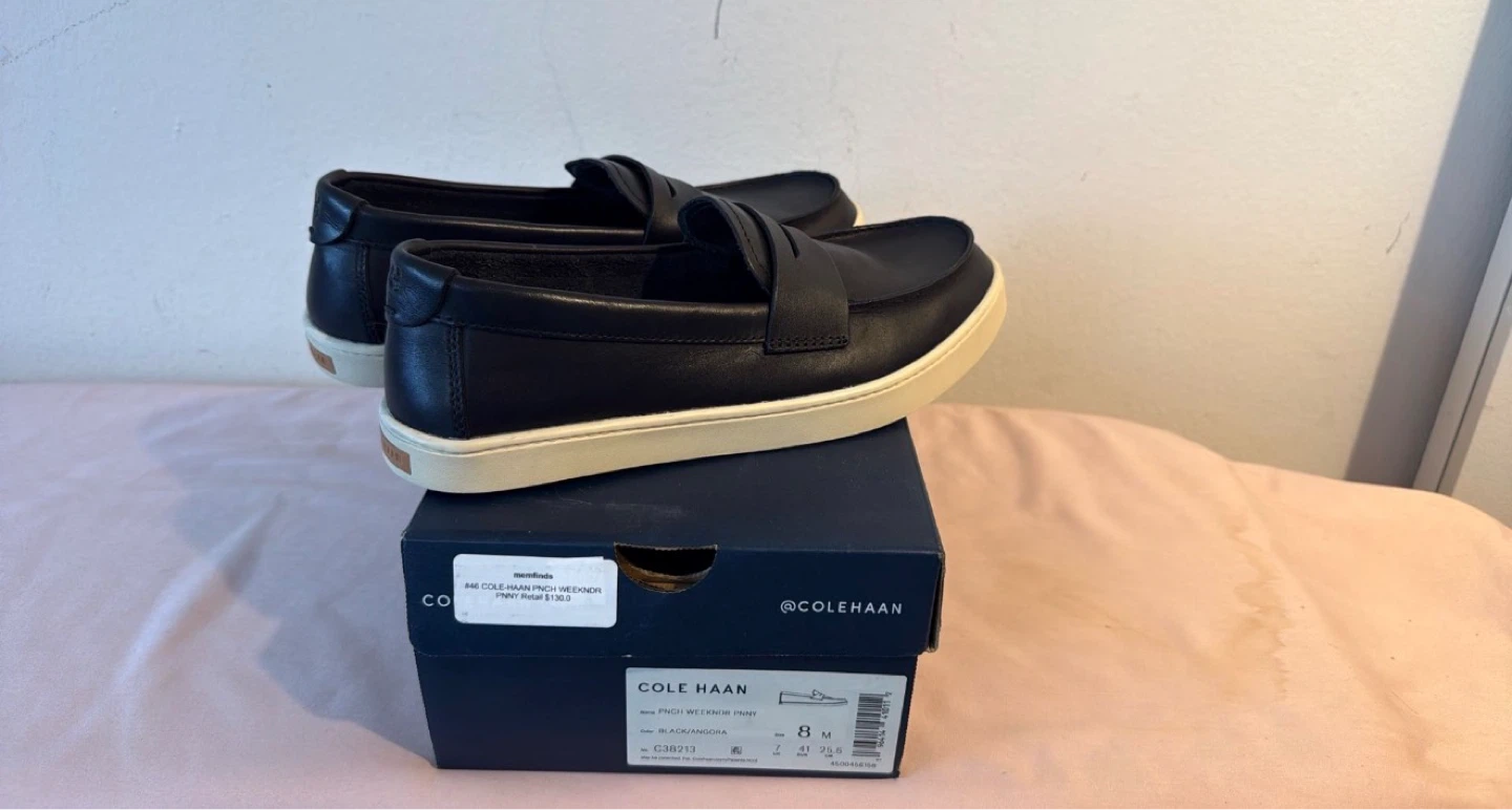Cole Haan Pinch Weekender Loafers Black Leather Men's Size 8M - photo 3