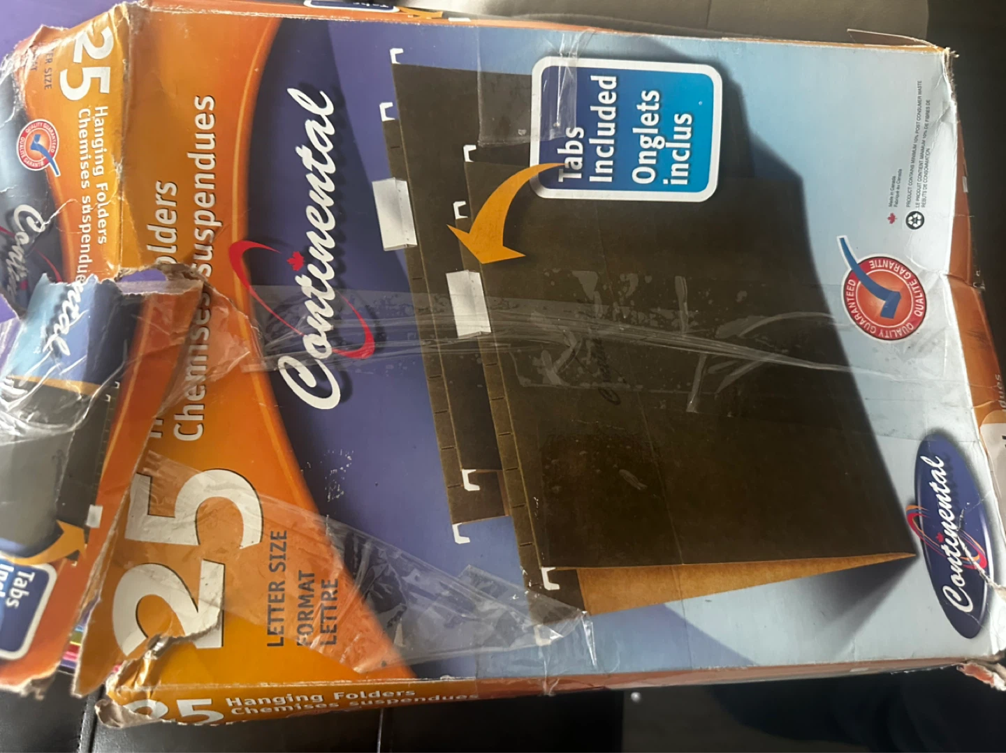 Continental Hanging Folders Letter Size 25 Count