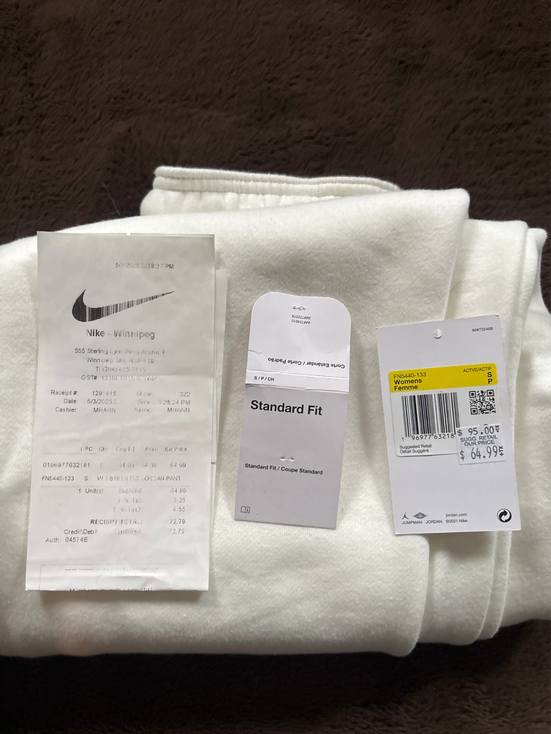 White Jordan Women's Sweatpants - photo 4