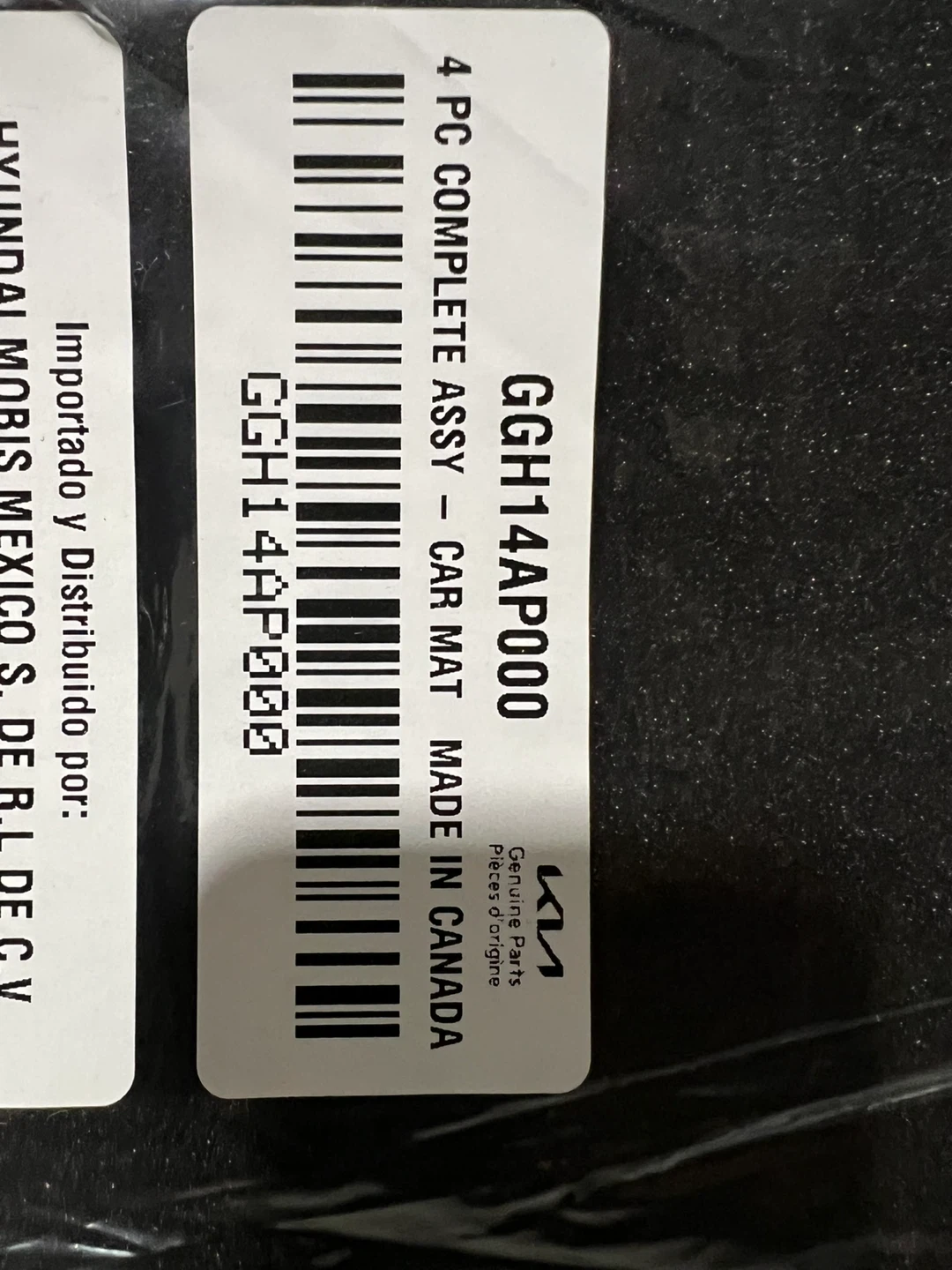 Kia K4 Genuine Parts 4 PC Complete Car Mat Set GGH14AP000