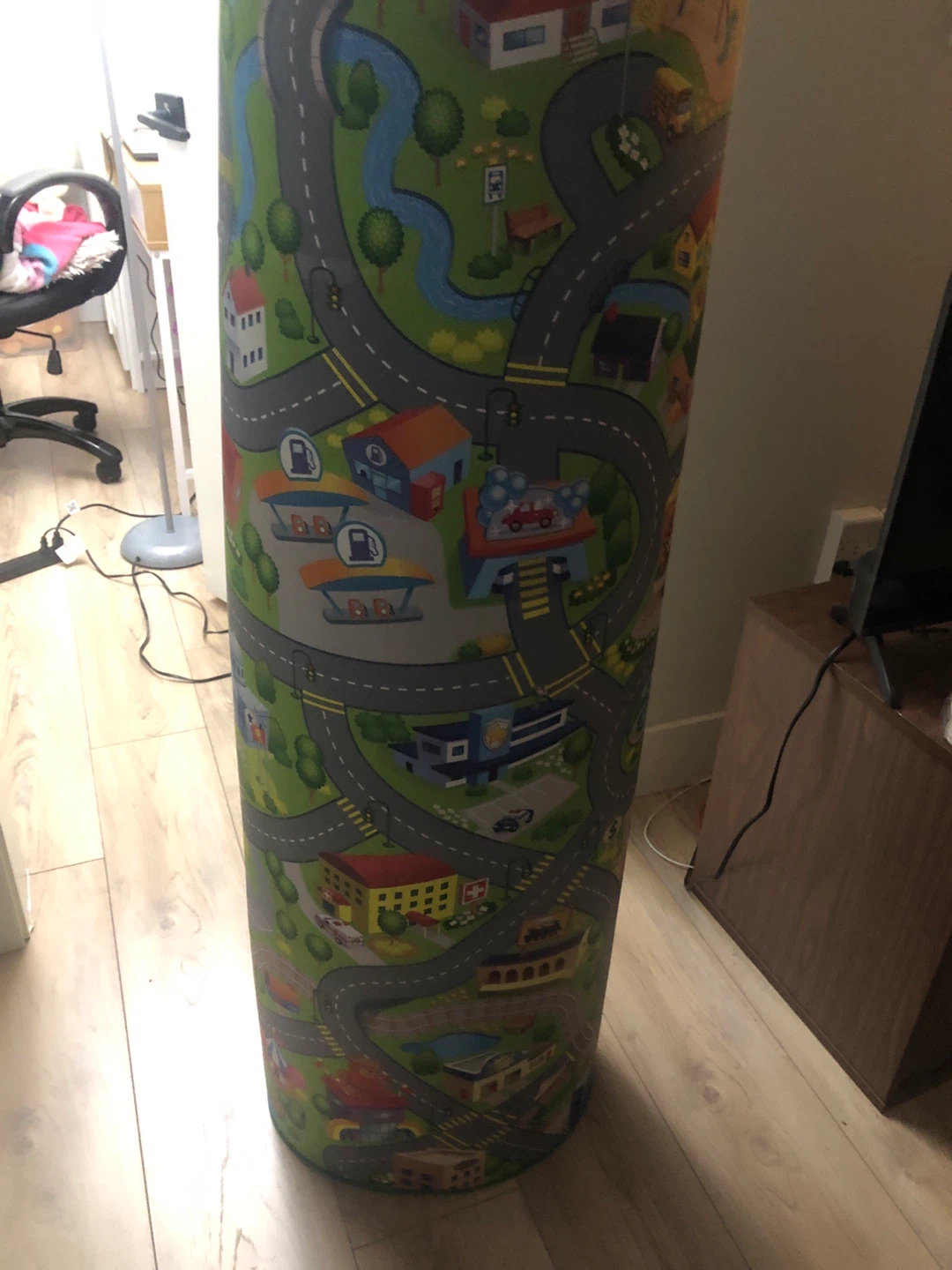 Playmat with City Road Scene