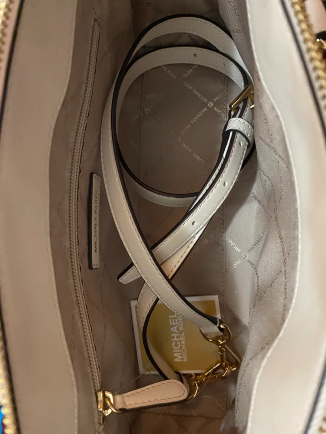 Michael Kors Cream Leather Satchel Bag - photo 2
