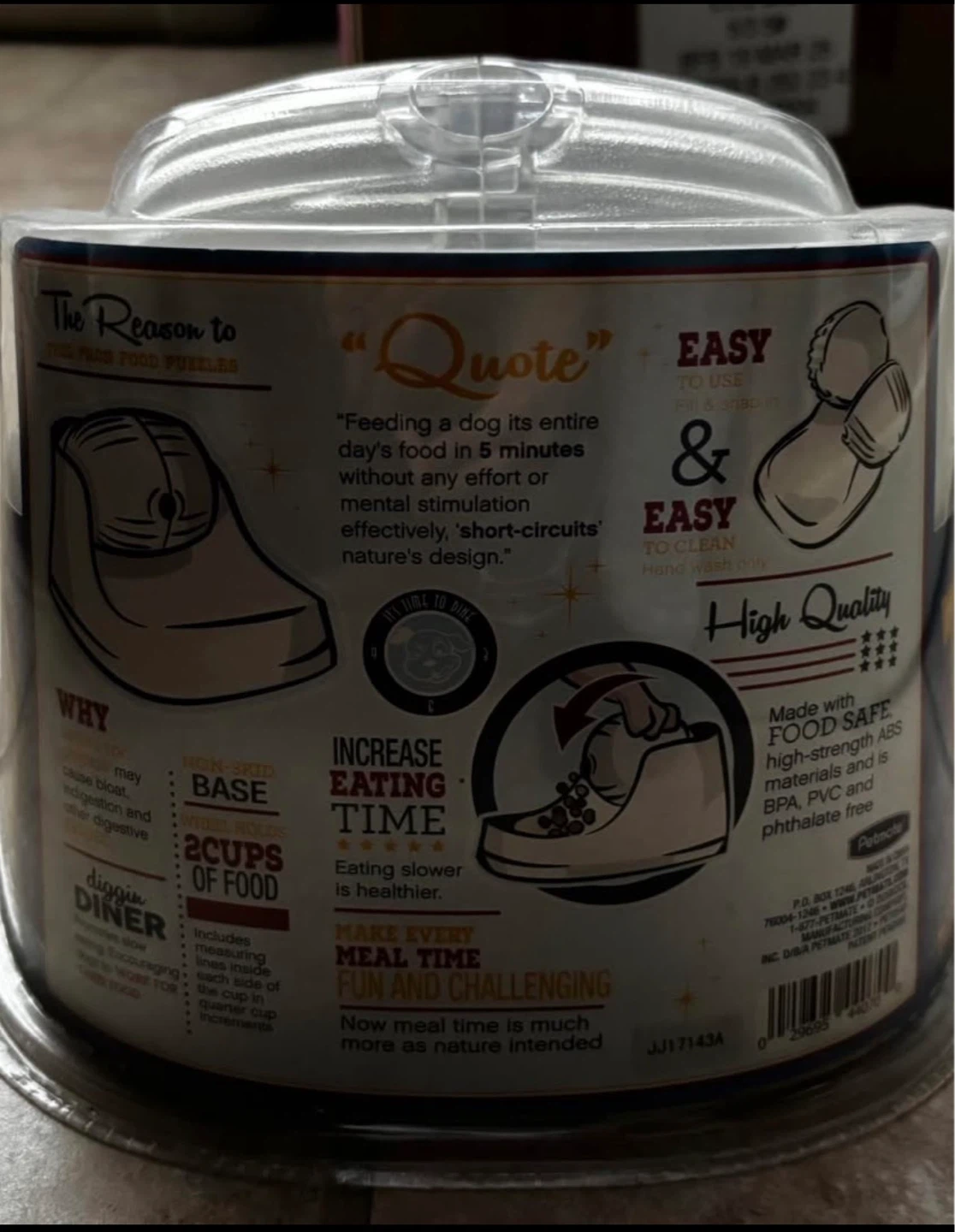 Diggin Diner Dog Slow Feeder Pet Bowl - photo 3