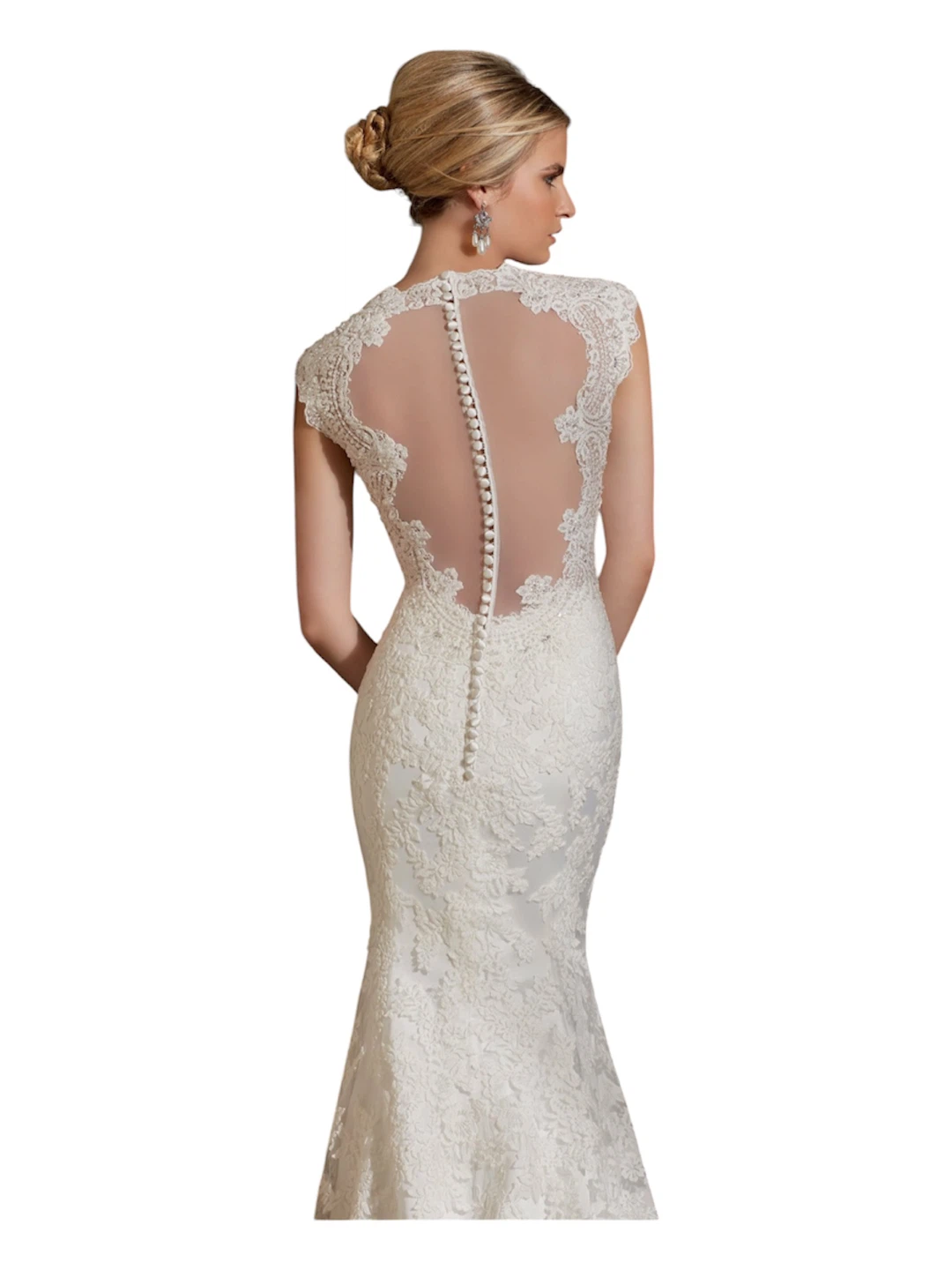 White Lace Mermaid Wedding Dress - photo 2