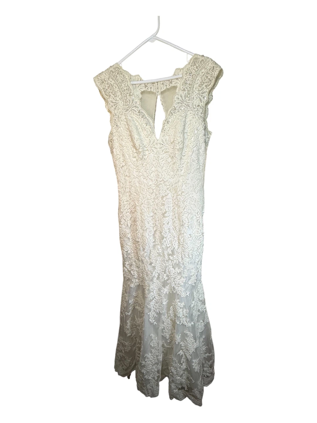 White Lace Mermaid Wedding Dress - photo 4