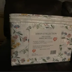 Aman Collection 100% Cotton Full Sheet Set