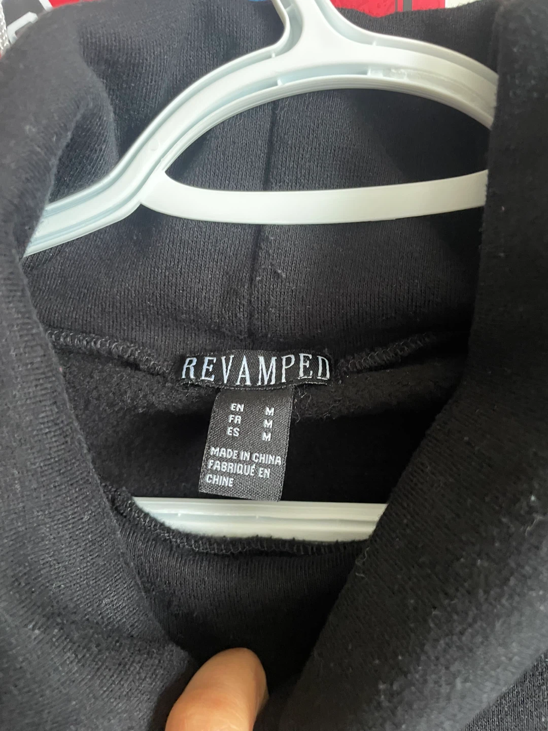 Revamped Black Mock Neck Cropped Sweatshirt - photo 3