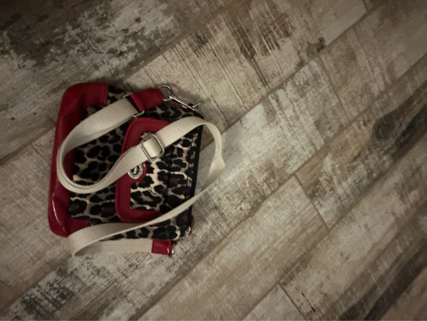Coach Leopard Print Crossbody Bag with Red Trim - photo 3