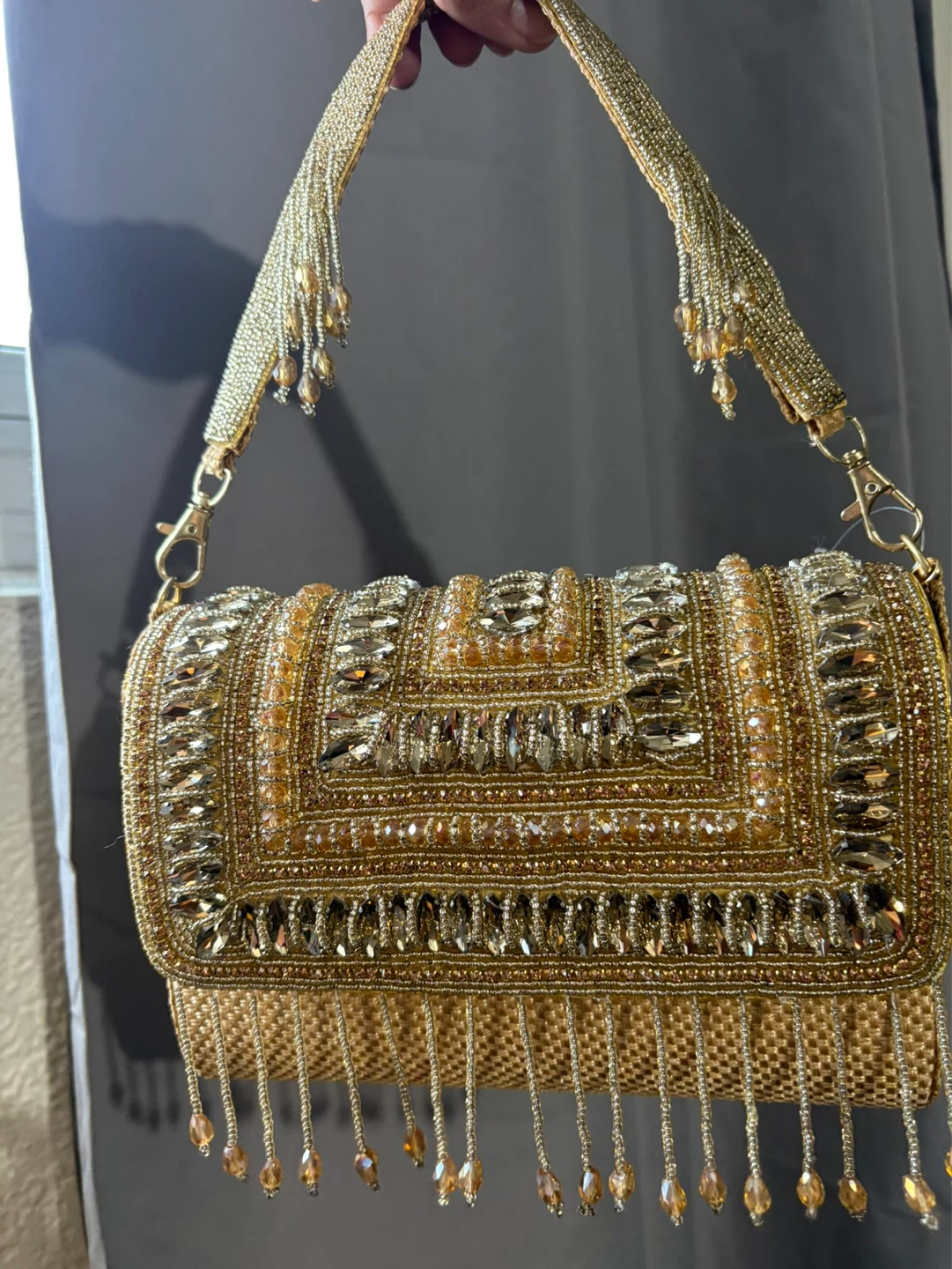 Beaded Clutch Purses with Fringe
