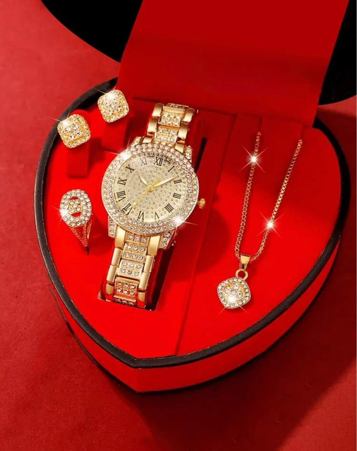 Women's Jewelry Gift Set with Heart Box