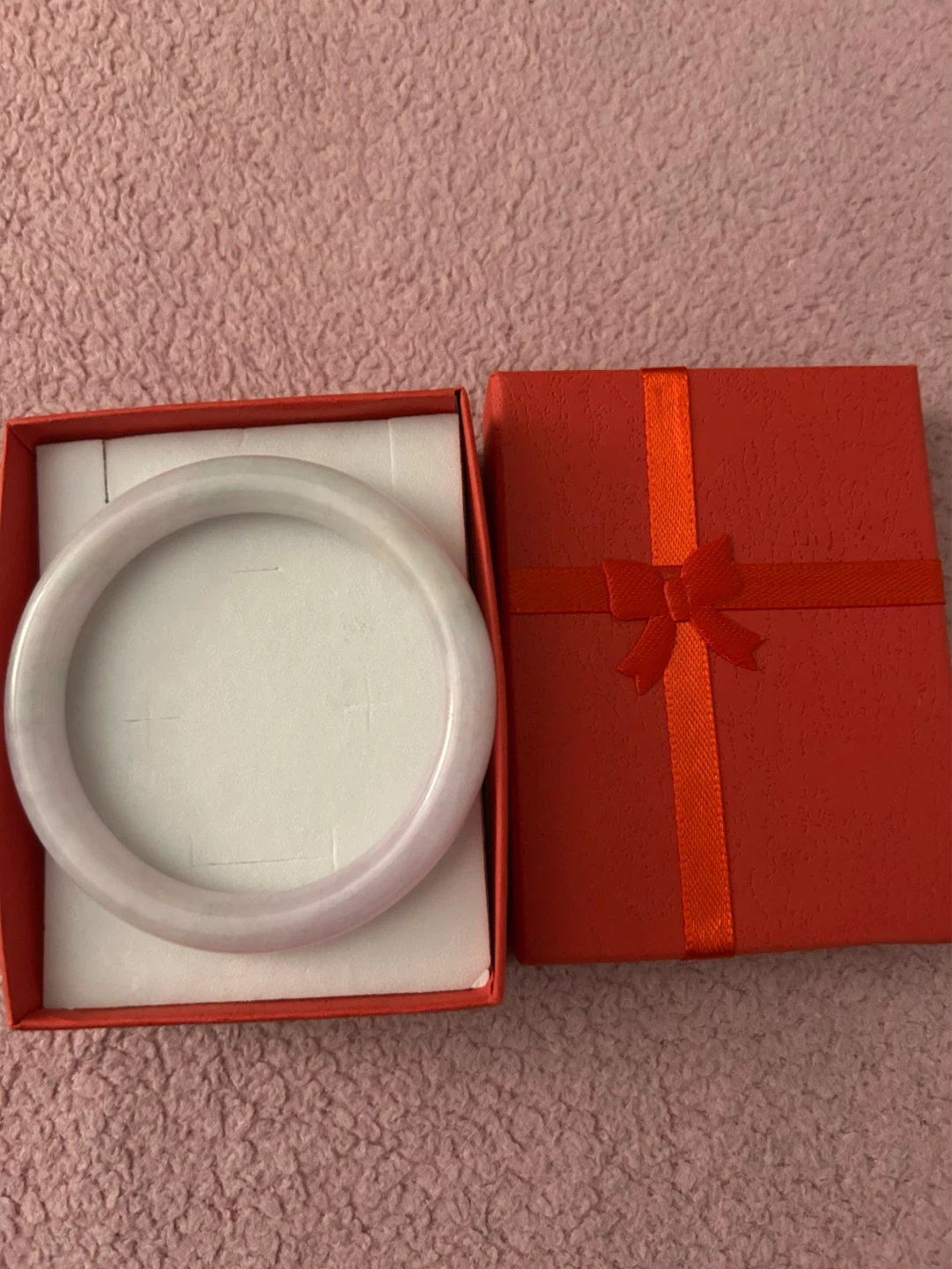 Light Purple Jade Bangle Bracelet with Gift Box