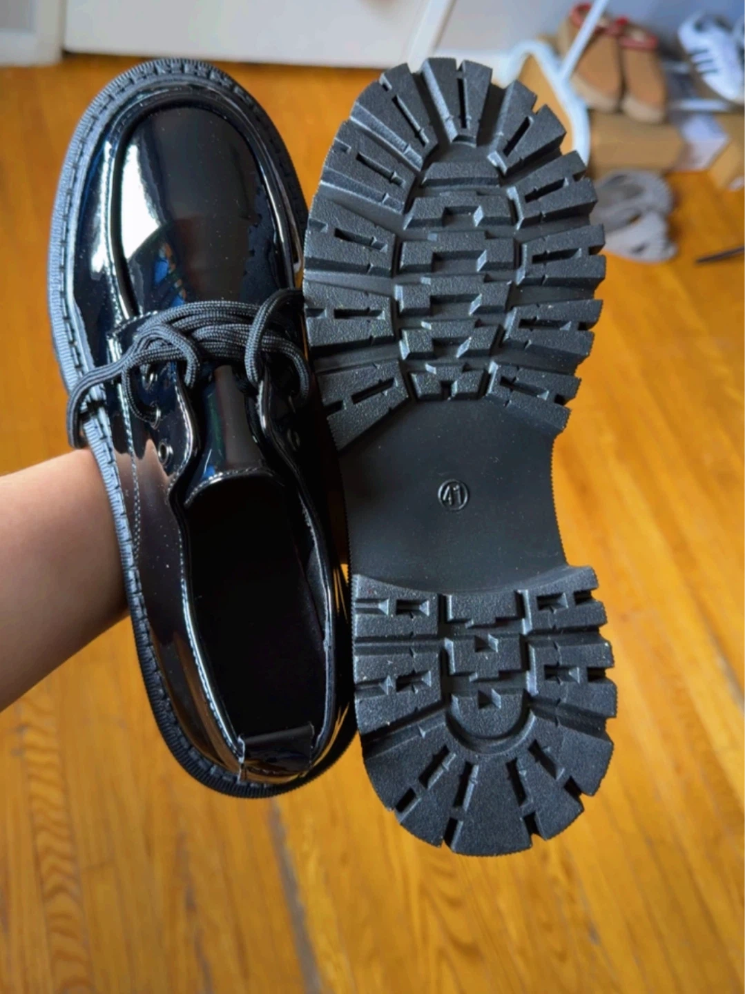 Black Platform Oxford Shoes - Size 41 - photo 3