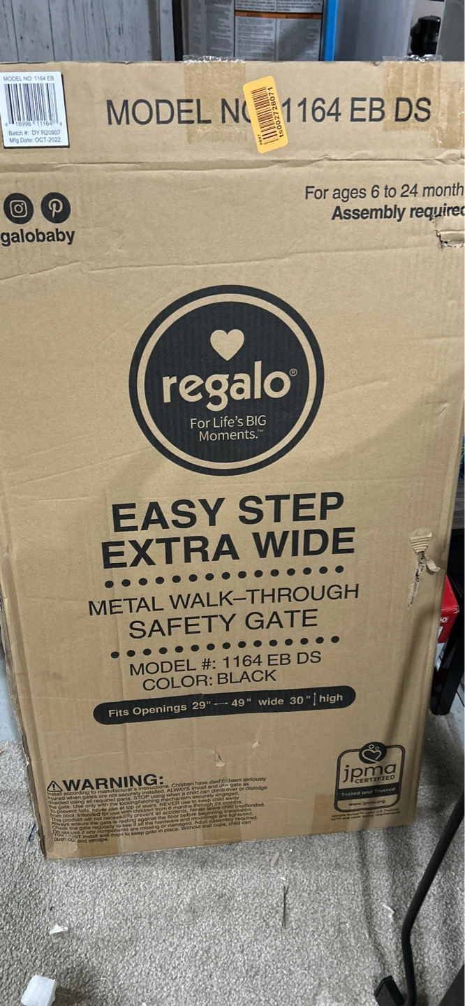 Regalo Extra Wide Safety Gate - Black - photo 2