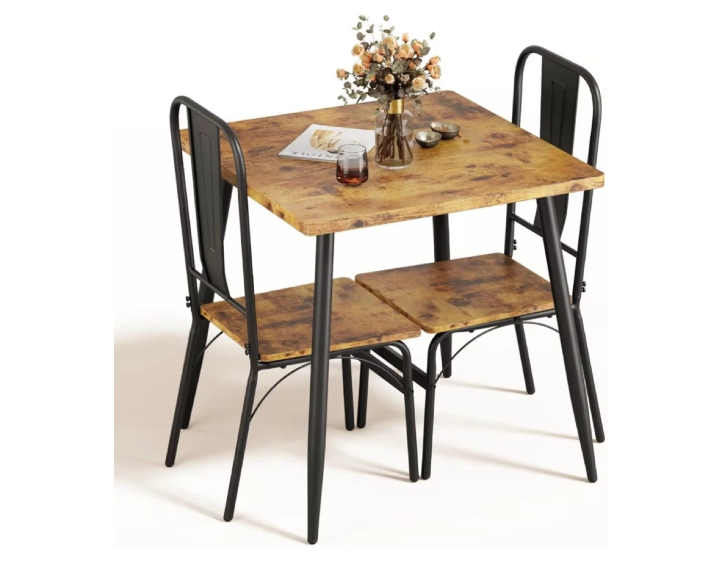 2-Piece Dining Set with Table and Chairs