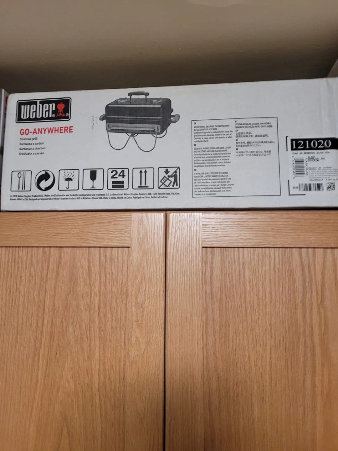 Weber Go-Anywhere Charcoal Grill Black USA
