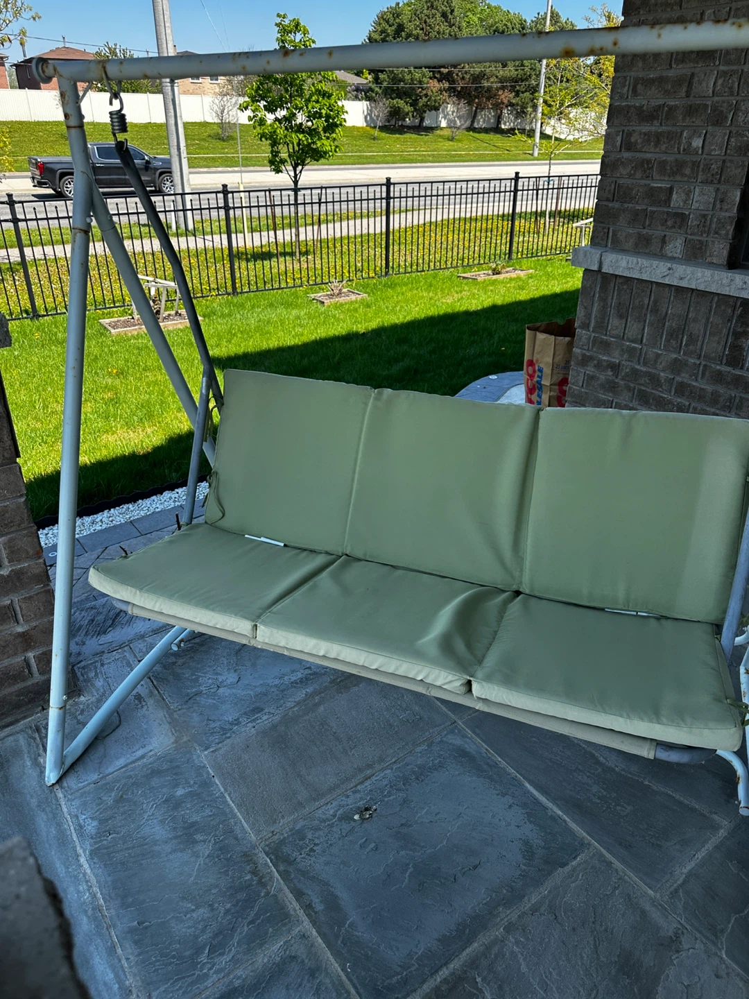 3-Seater Patio Swing with Cushions