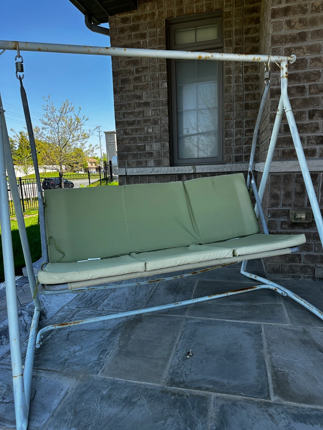 3-Seater Patio Swing with Cushions - photo 3