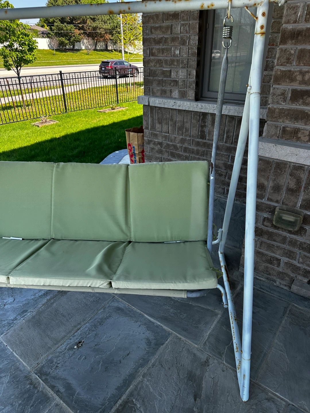 3-Seater Patio Swing with Cushions - photo 5