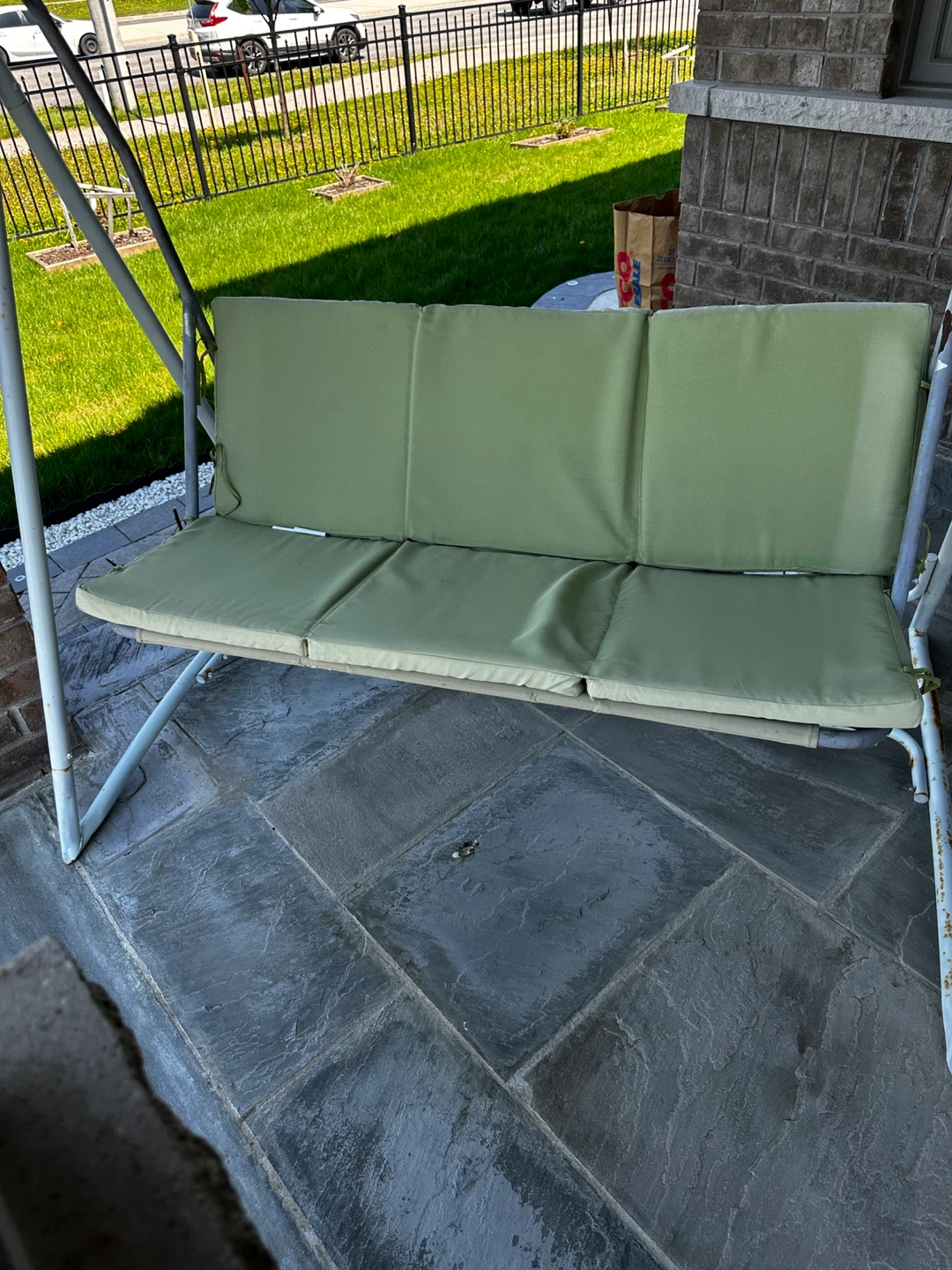 3-Seater Patio Swing with Cushions - photo 2