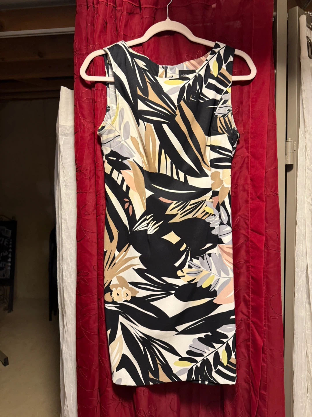 Connected Petite Women's Sleeveless Leaf Print Dress Size 10P - photo 2