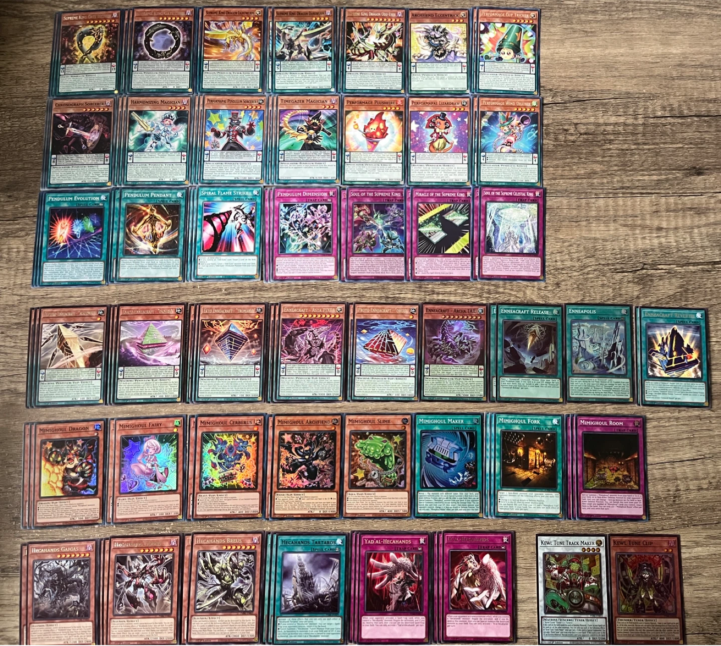 Yugioh - Enneacraft, Pendulum, Mimighoul, Hecahands Cards