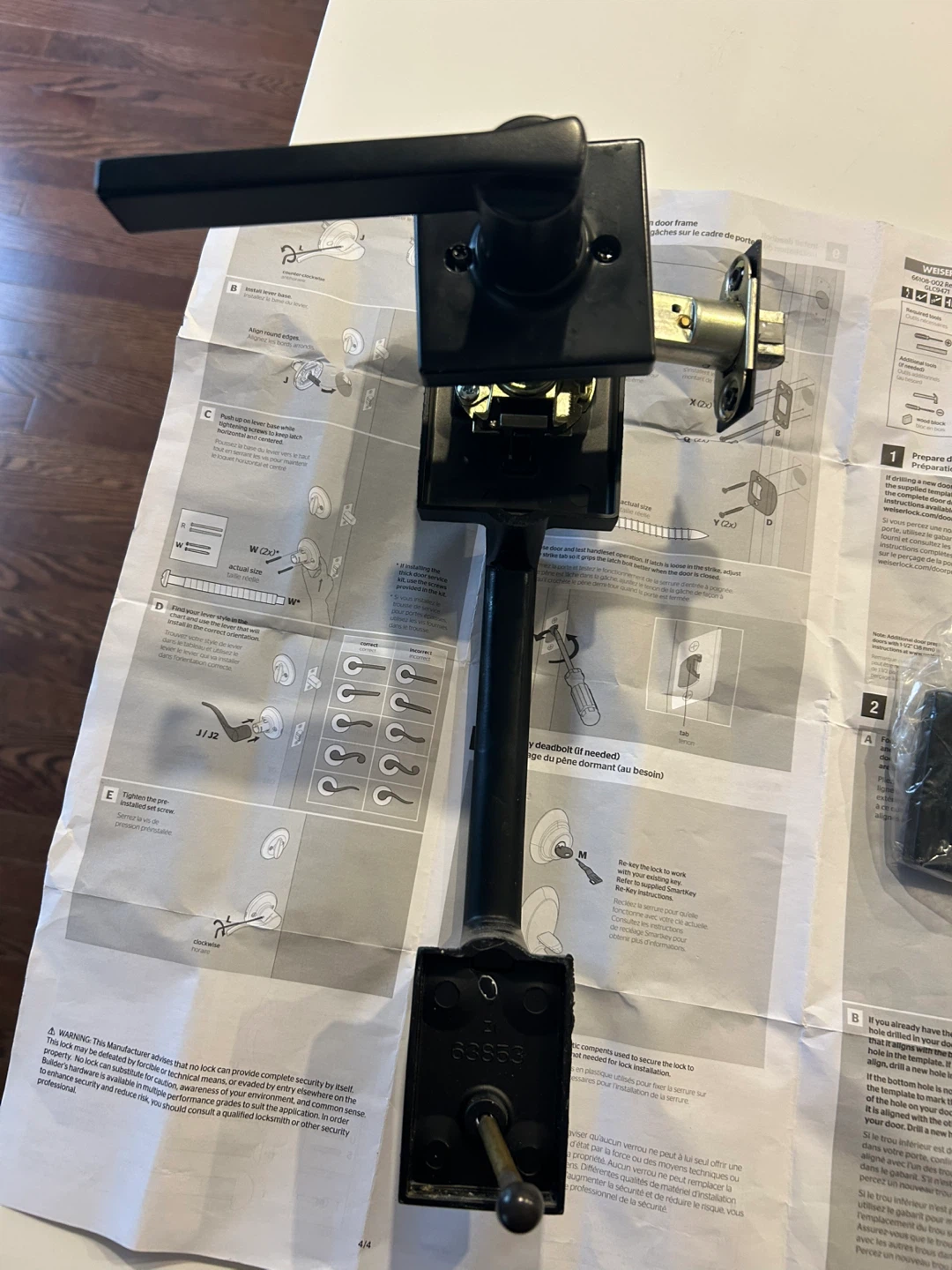 Weiser Black Square Door Handle Lockset - photo 2