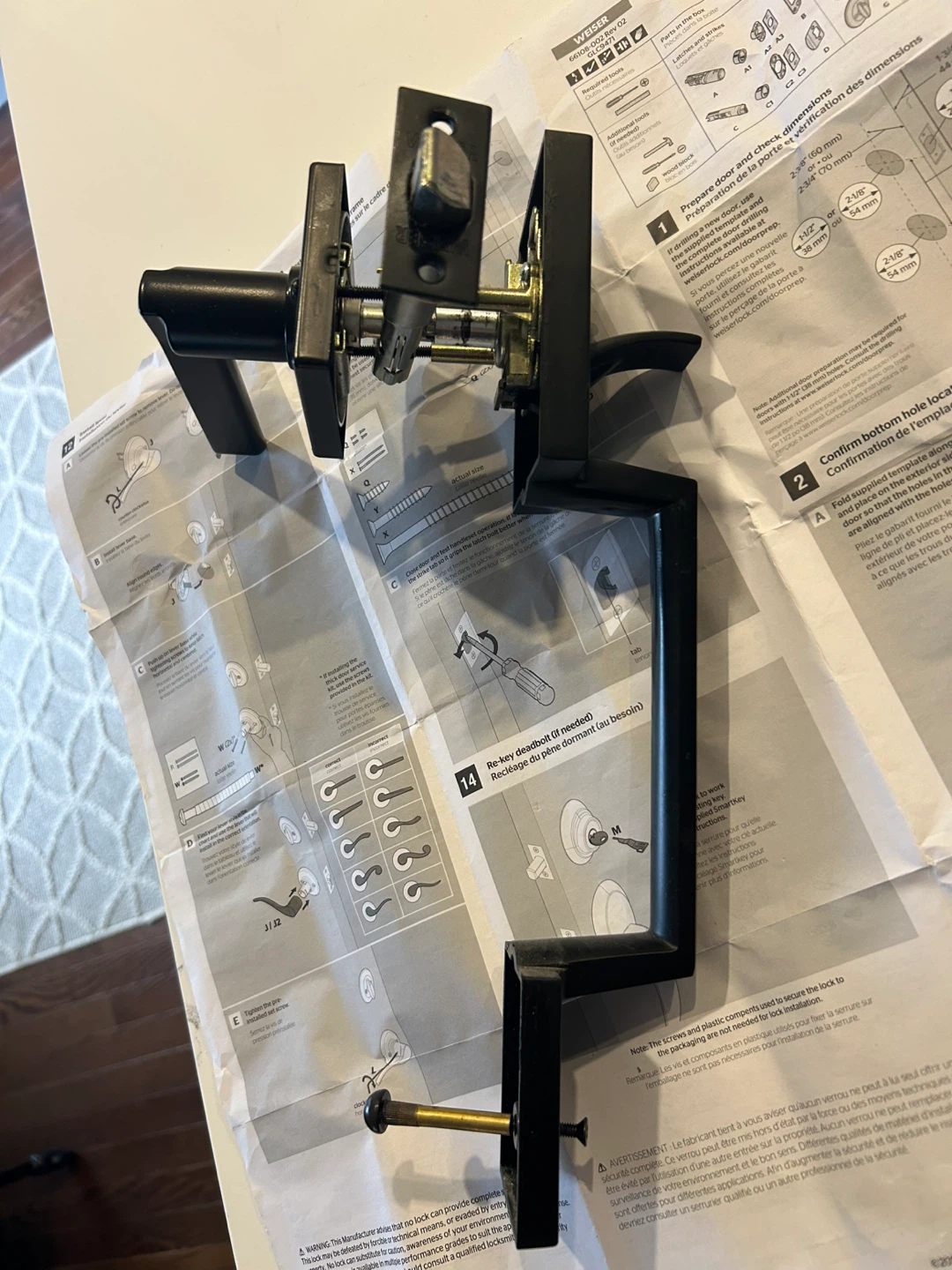 Weiser Black Square Door Handle Lockset - photo 3