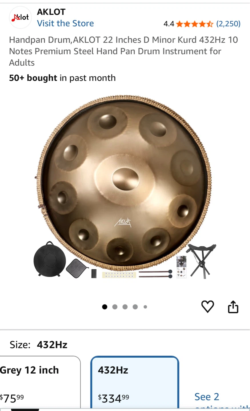 AKLOT 22 Inch D Minor Hand Pan Drum - photo 2