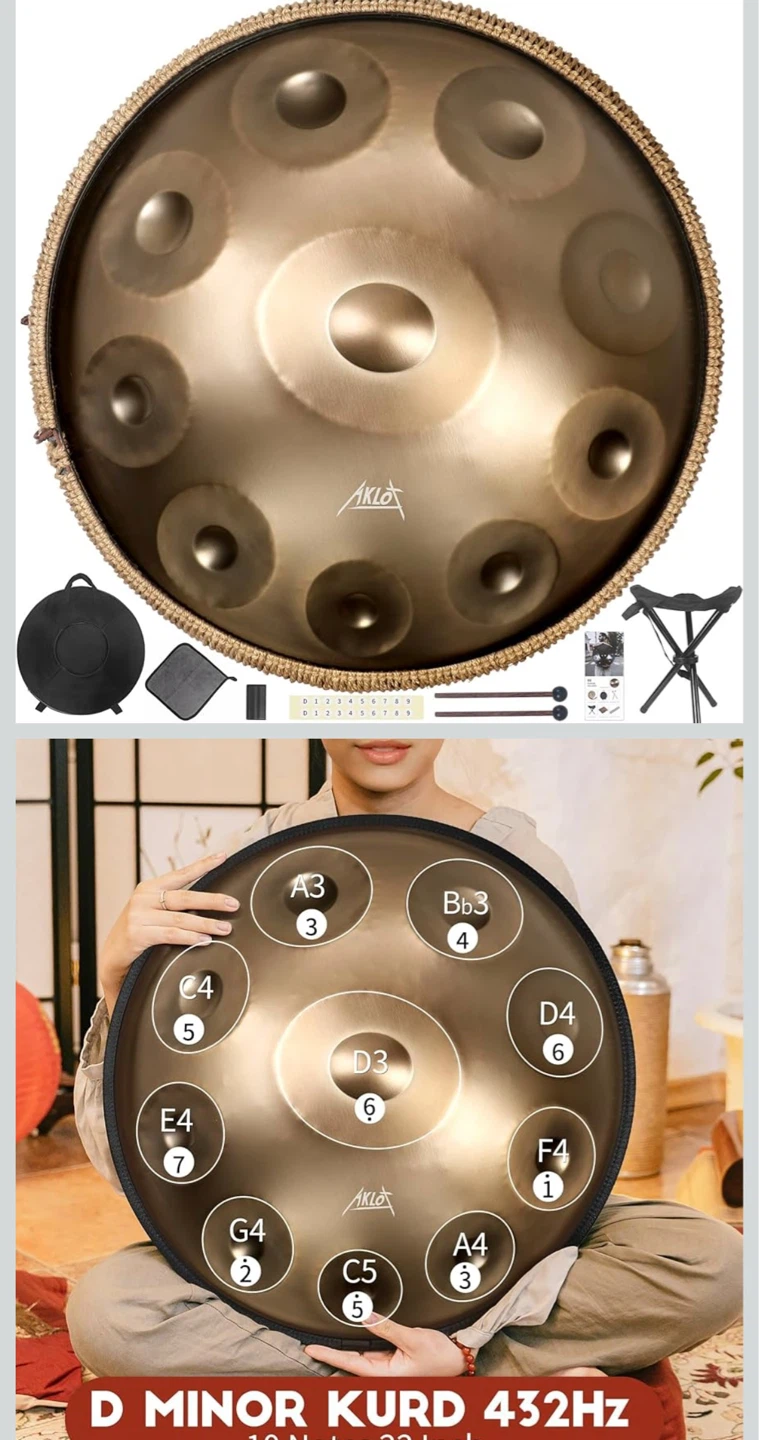 AKLOT 22 Inch D Minor Hand Pan Drum - photo 3