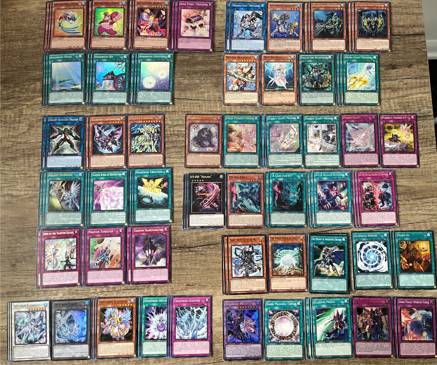 Yugioh - Blue Eyes, Dark Magician, Mermail, Purrely Cards &more