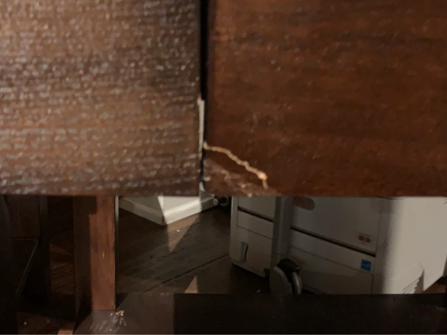 Dark Wood End Table with Drawer - photo 5