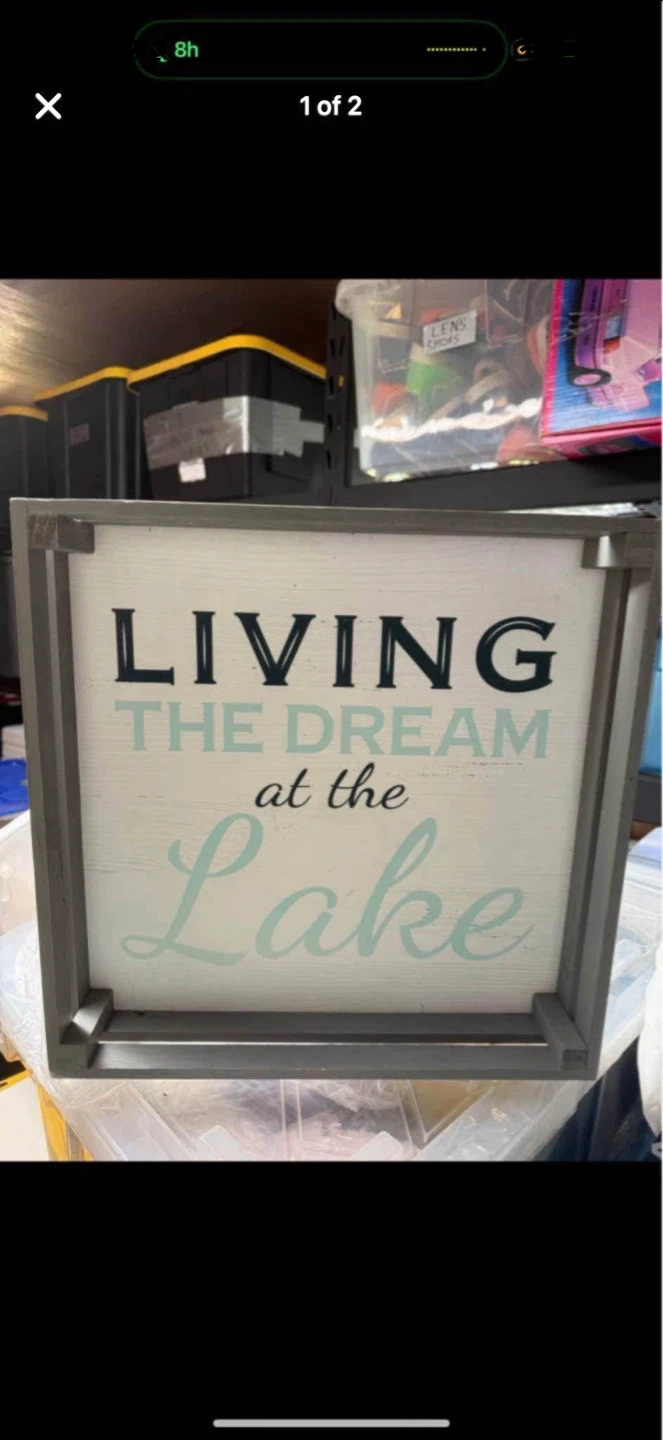Living the Dream at the Lake Sign