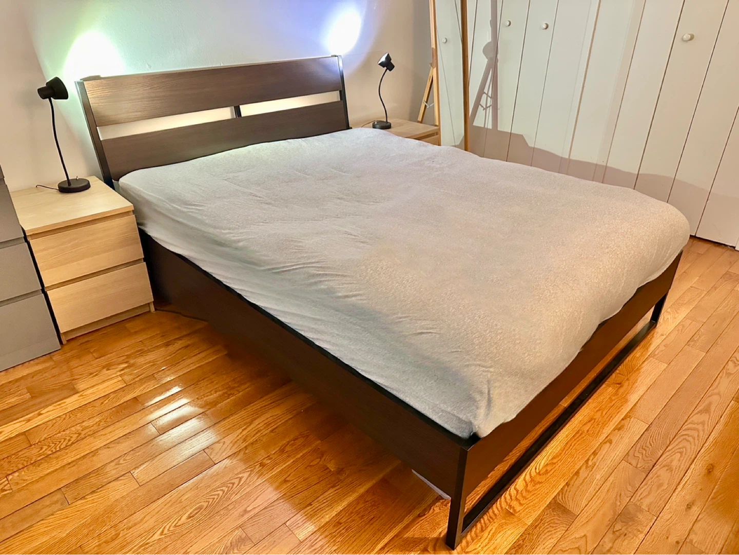 IKEA TRYSIL Queen Bed Frame - Dark Brown