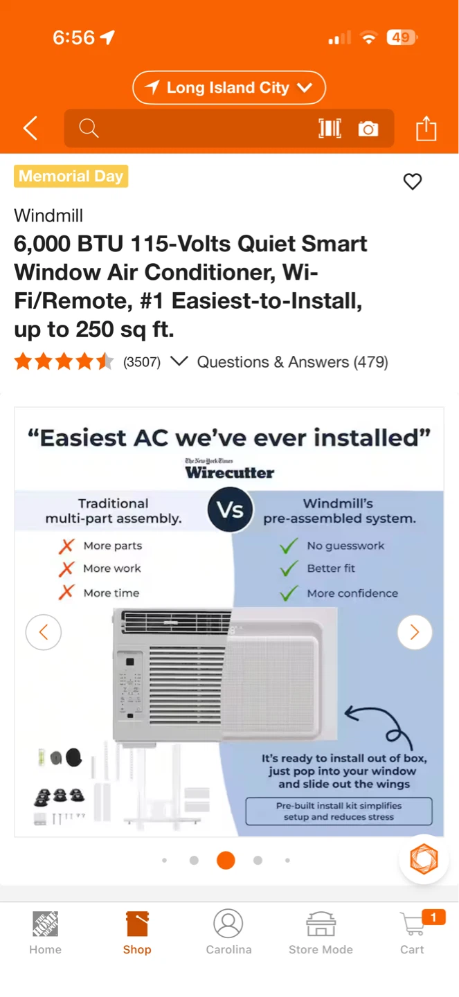 Windmill 6,000 BTU Smart Window Air Conditioner - photo 2