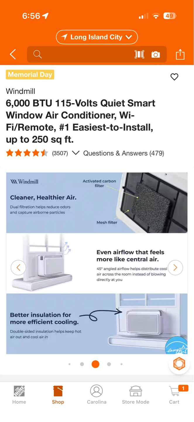 Windmill 6,000 BTU Smart Window Air Conditioner - photo 3