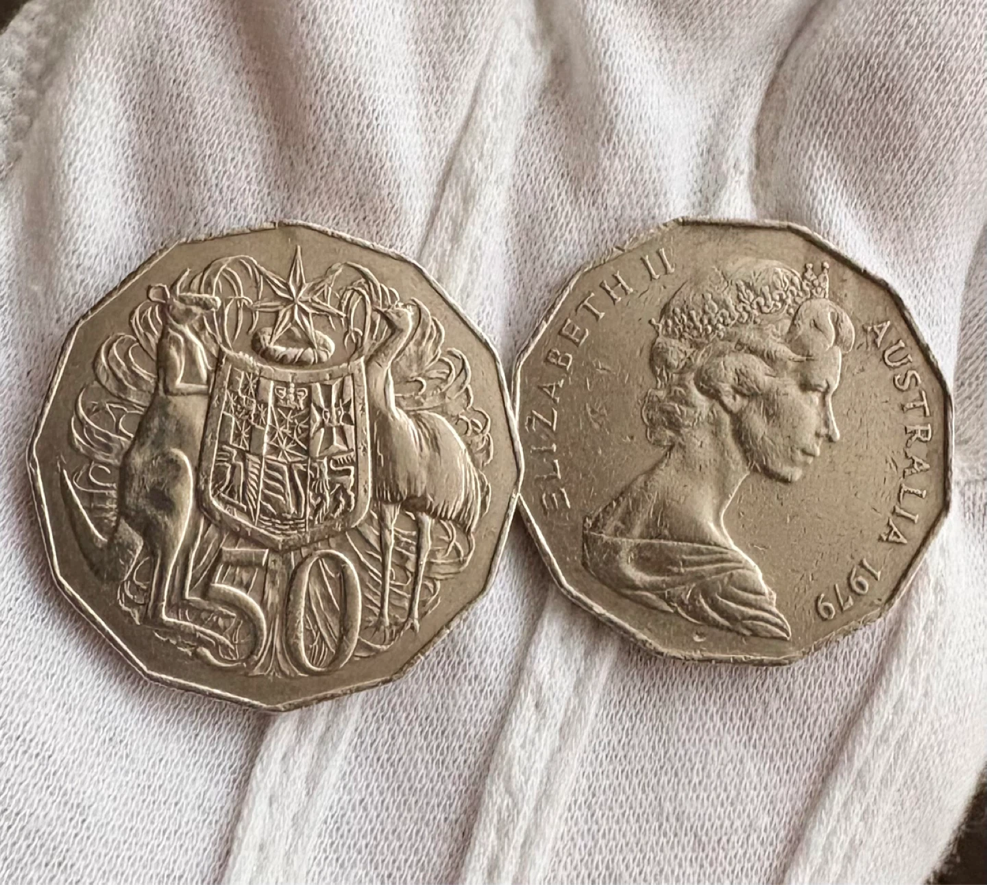 Set of 2 Australia 50 Cent Coins (1978 and 1979).