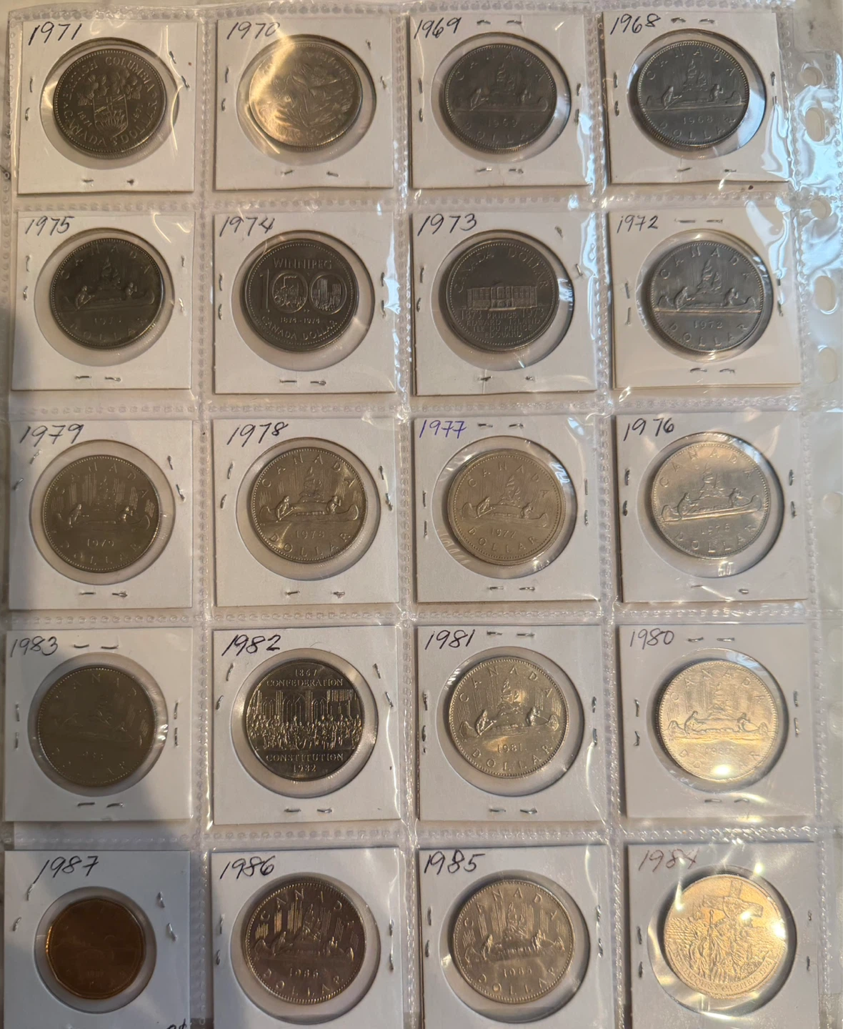 Collection of Canadian 1$ Coins (1968-1987) - photo 4
