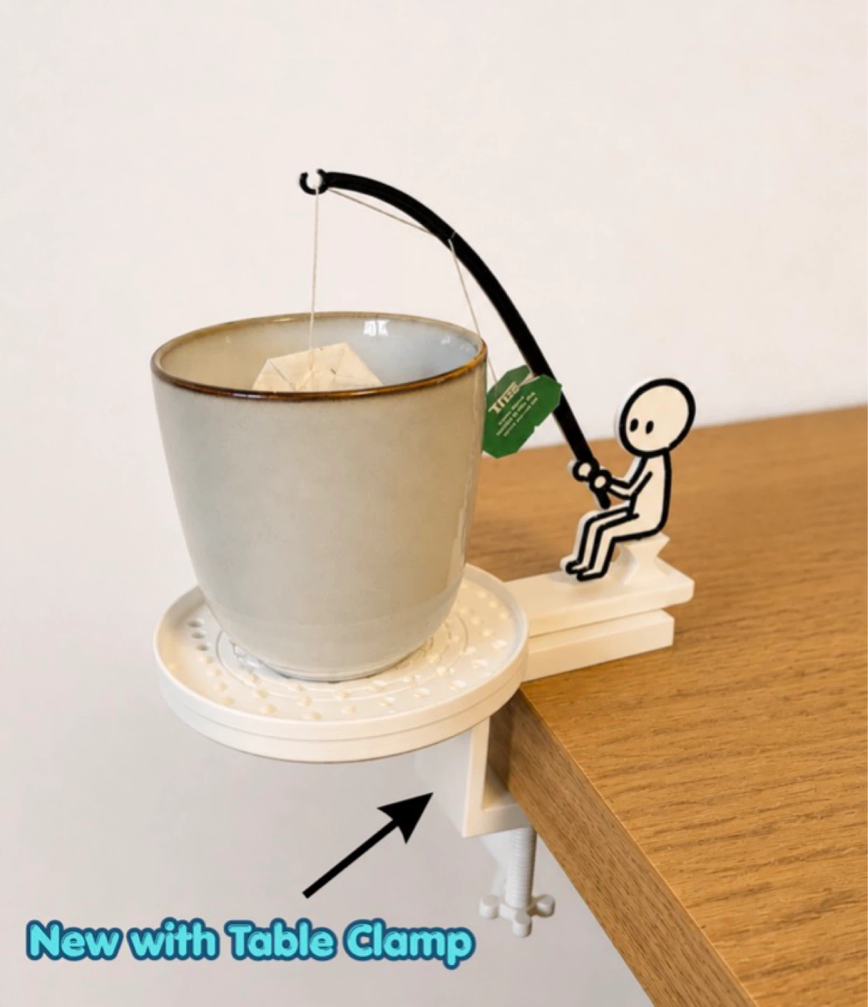 Tea Bag Holder with Fishing Character & Table Clamp - photo 2