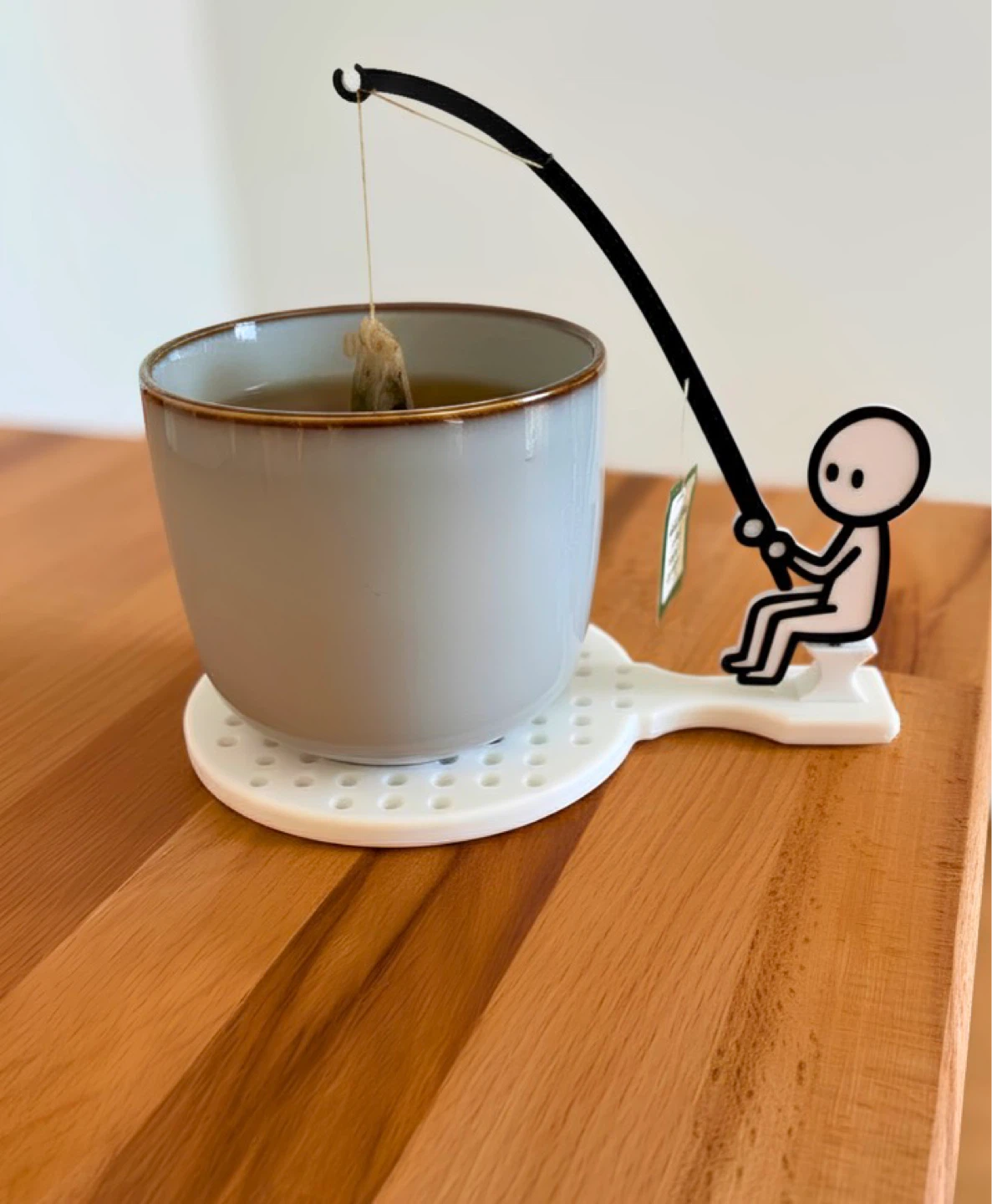 Tea Bag Holder with Fishing Character & Table Clamp