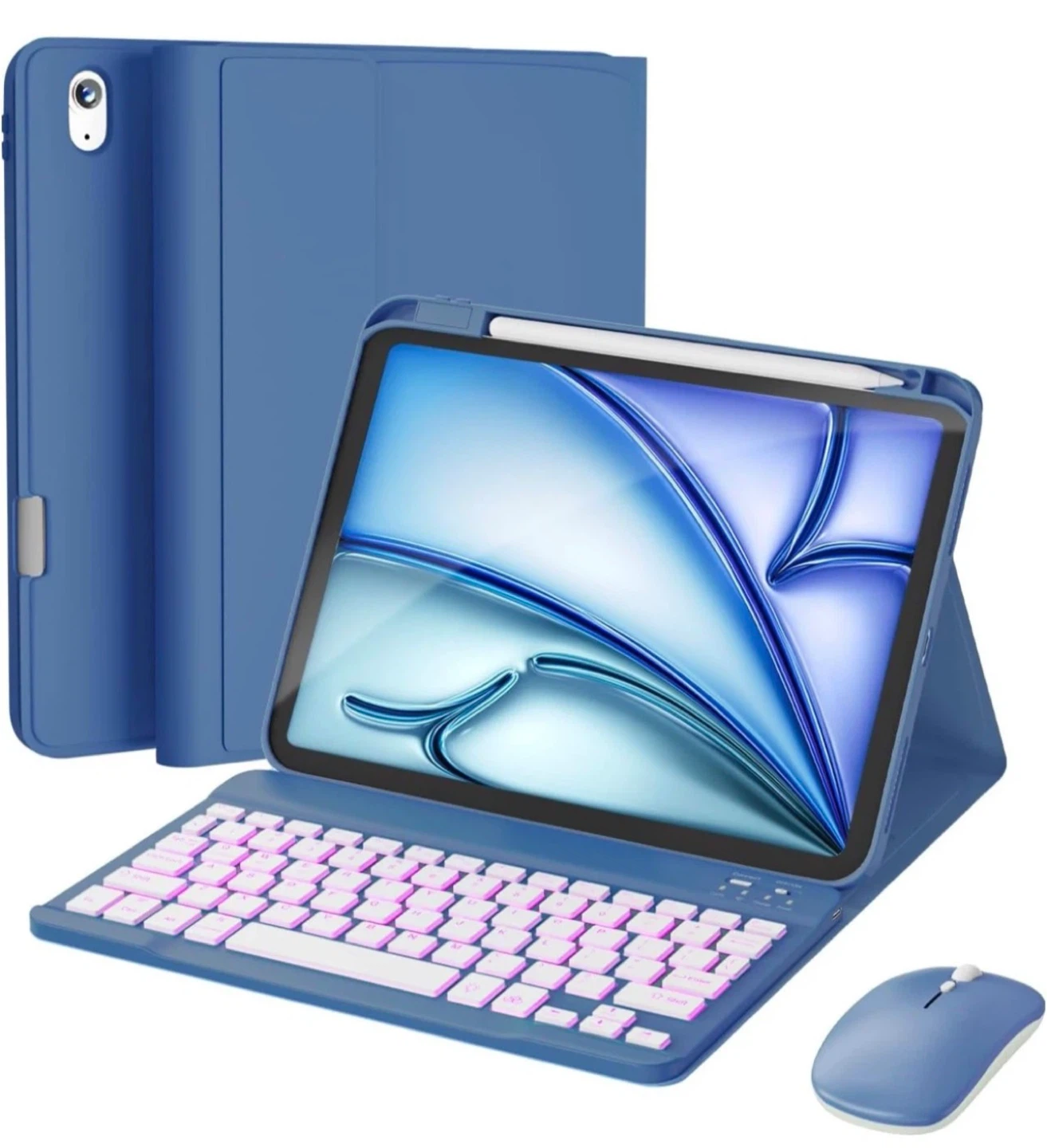 iPad Air 11” Case with Keyboard + Mouse M3/M2 (Blue) - photo 2