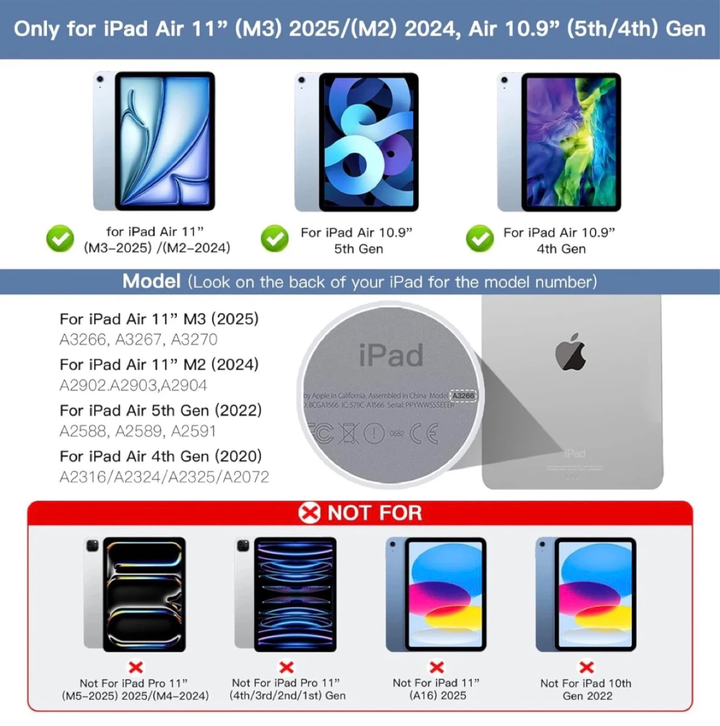 iPad Air 11” Case with Keyboard + Mouse M3/M2 (Blue) - photo 3