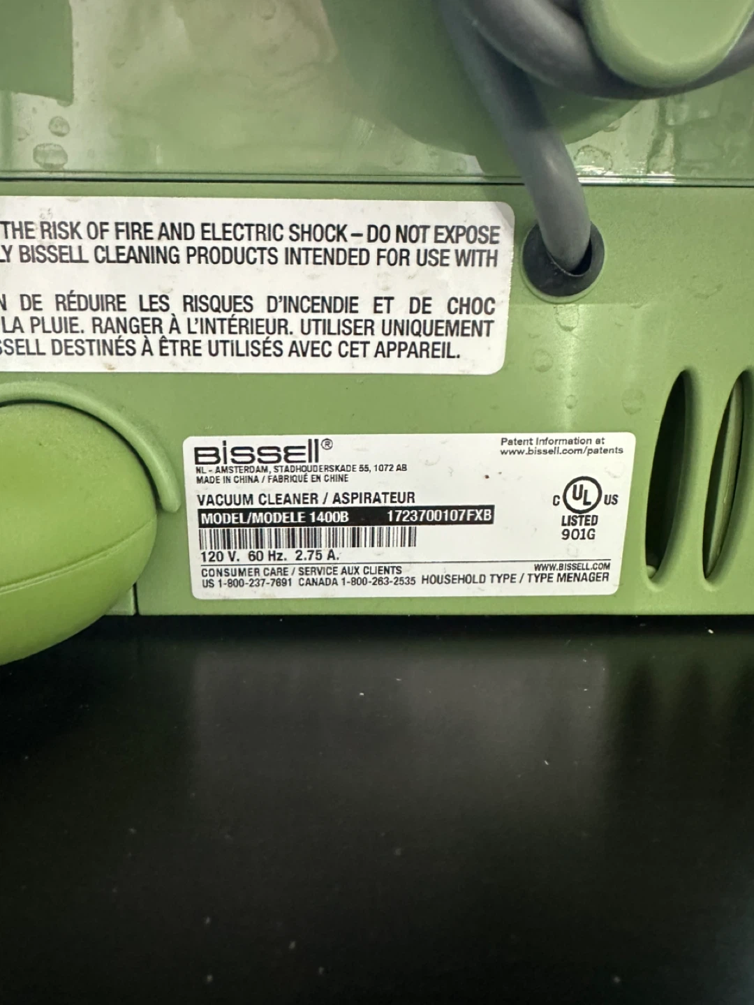 Bissell Little Green SpotClean Portable Carpet Cleaner - photo 4