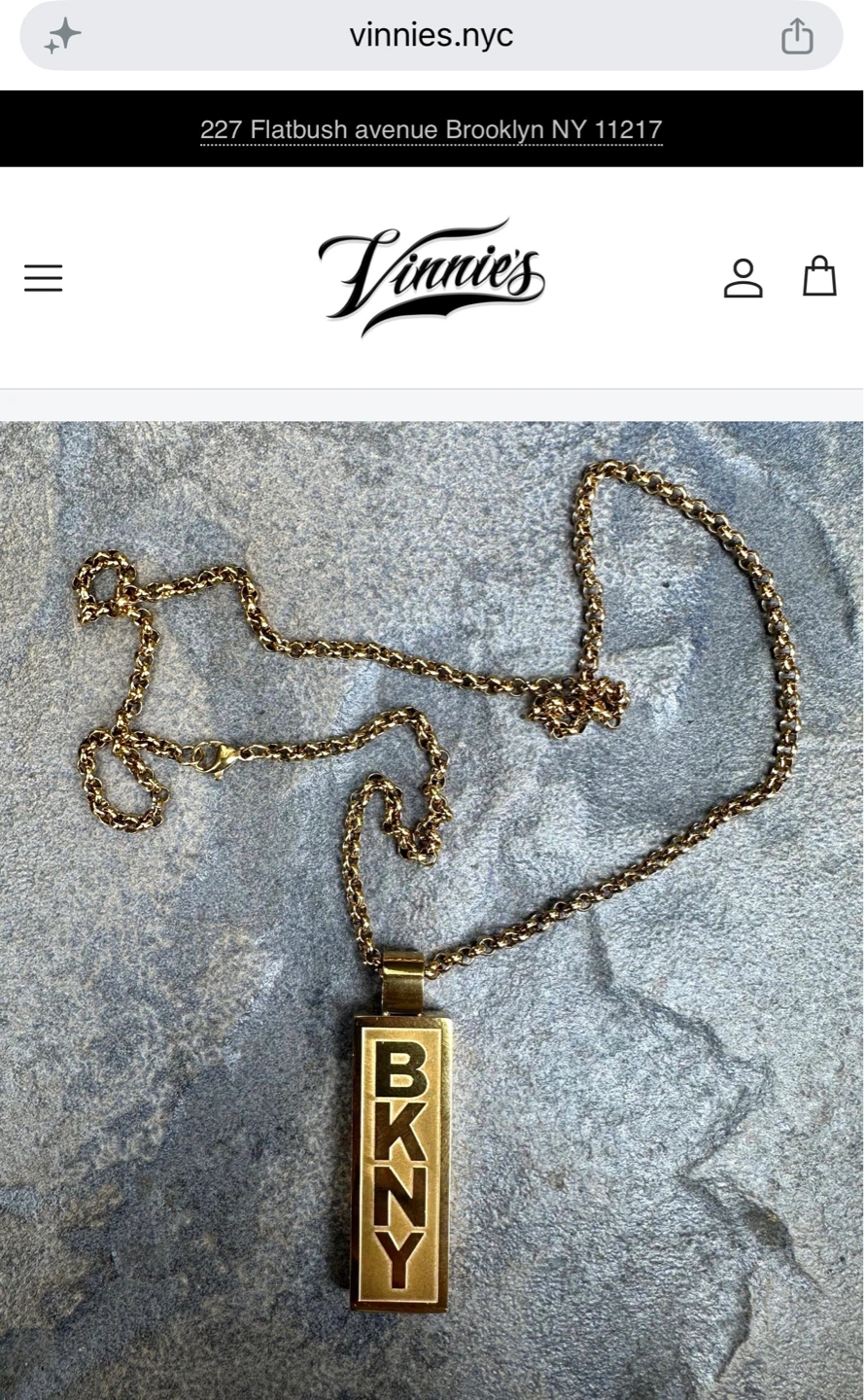 Gold Tone BKNY Vinnies Pendant Necklace - photo 5