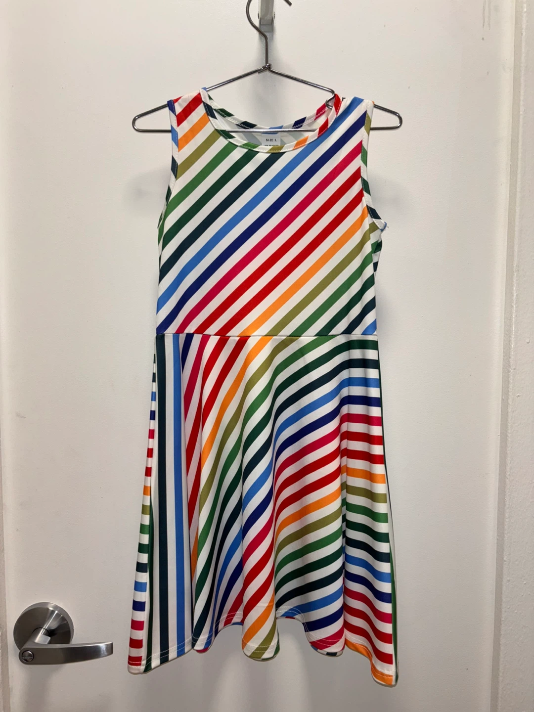 Youth Sleeveless Striped Dress- Size L