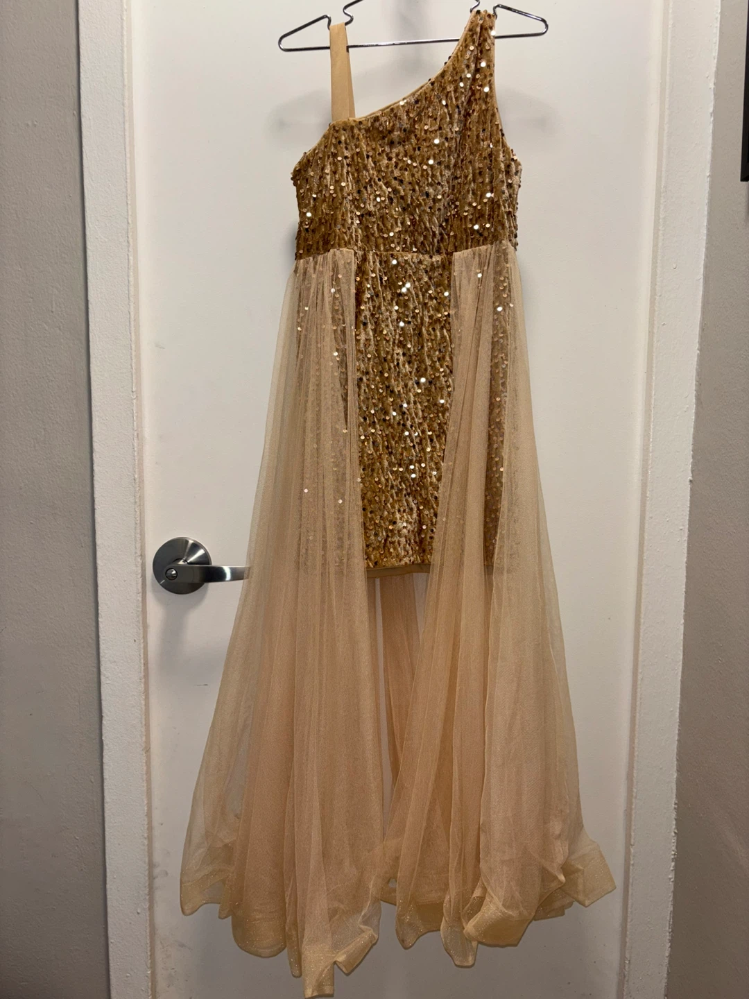 ALISA & LEO Gold Sequin Tulle Dress - US 12Y