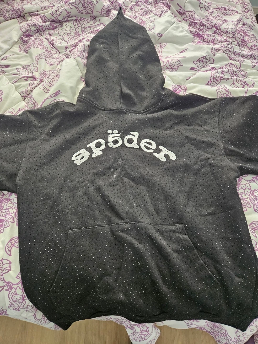 SP5DER RHINESTONE HOODIE