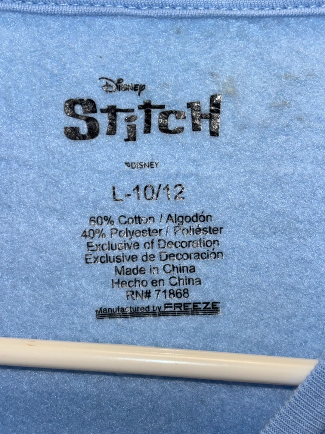 Disney Stitch "Ohana" Sweatshirt L-10/12 - photo 4