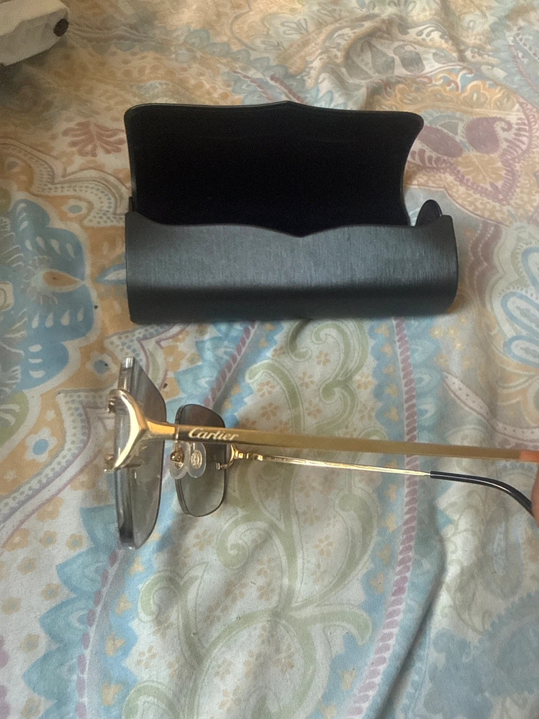 Cartier Gold Rimless Sunglasses with Case - photo 4